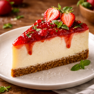 Strawberry Basil Cheesecake